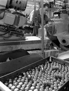 Working on a Drillmax machine, Park Gate Iron & Steel Co, Rotherham, South Yorkshire, 1964. Creator: Michael Walters