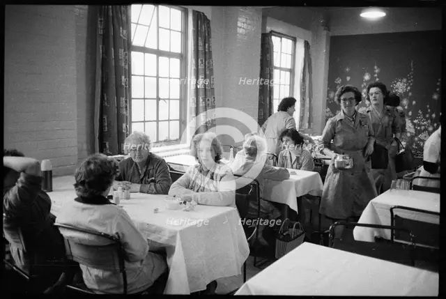 Works canteen, Wear Flint Glass Works, Alfred Street, Millfield, Sunderland, 1961. Creator: Eileen Deste.