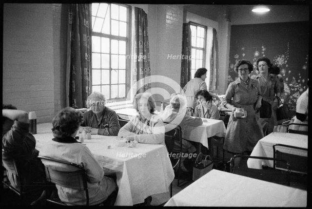 Works canteen, Wear Flint Glass Works, Alfred Street, Millfield, Sunderland, 1961. Creator: Eileen Deste.