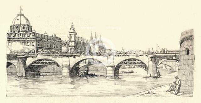 'Works on the old Pont Notre-Dame', 1913 (1915). Artist: Herman Armour Webster.