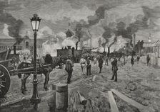 Works on the reinforcement of the avenues near the Palace of the Champ de... Paris Exposition, 1878. Creator: Unknown