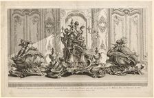 Works of Juste-Aurèle Meissonier: Silver Sculptural Project for a Large Centerpiece..., c. 1735-1737 Creator: Gabriel Huquier (French, 1695-1772)