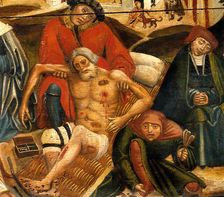 Works of mercy with Dives and Lazarus, c1550. Creator: Unknown