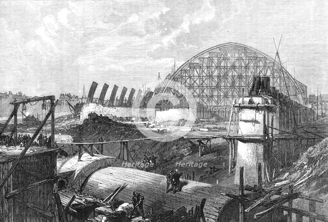 Works of the Midland Railway Terminus, Euston-Road, 1868. Creator: Unknown.