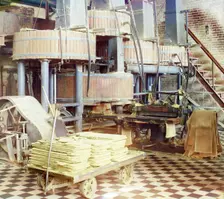 Workshop for extracting cotton oil, Murgab Estate, Bairam-Ali, between 1905 and 1915. Creator: Sergey Mikhaylovich Prokudin-Gorsky