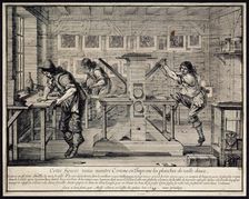 Workshop of an Engraver, 1642. Creator: Bosse, Abraham (1602-1676)