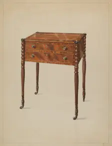 Work Table, c. 1936. Creator: Bernard Gussow