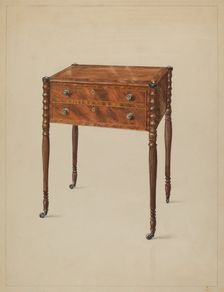 Work Table, c. 1936. Creator: Bernard Gussow