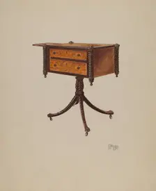 Work Table, c. 1937. Creator: Fred Peterson