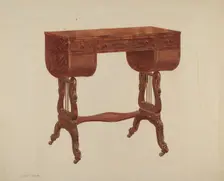 Work Table, c. 1939. Creator: John Dana