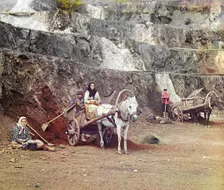 Work at the Bakalskii mine, 1910. Creator: Sergey Mikhaylovich Prokudin-Gorsky
