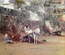 Work at the Bakalskii mine, 1910. Creator: Sergey Mikhaylovich Prokudin-Gorsky