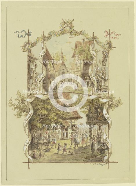 "Work by day, guests by night...", c1880-1900. Creator: Bertha Bagge.