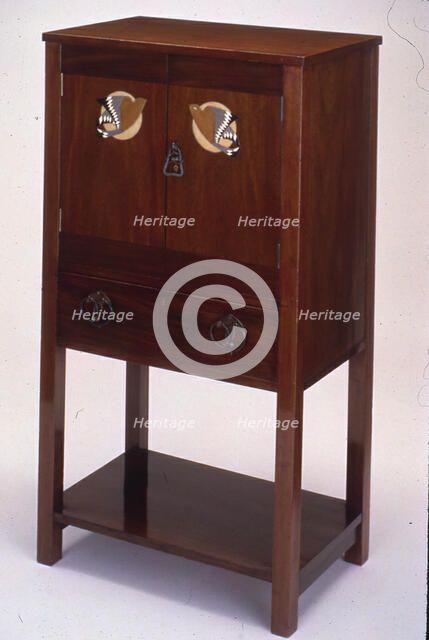 Work Cabinet, Bedford, c. 1900. Creators: Mackay Hugh Baillie Scott, Pyghtle Works, Bedford, England, John P. White.