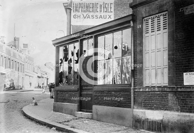 Work of mob at St Quentin in food price riots, 1911. Creator: Bain News Service.