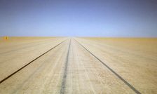 World Land Speed Record course for Bluebird CN7, Lake Eyre, Australia, 1964. Creator: Unknown