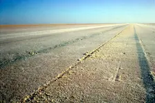 World Land Speed Record course for Bluebird CN7, Lake Eyre, Australia, 1964. Creator: Unknown