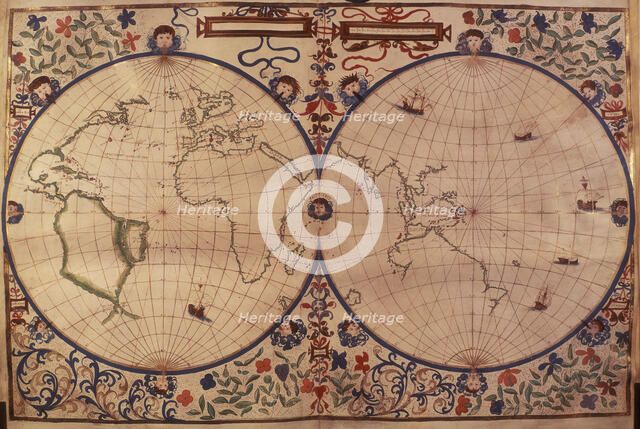World Map, 1542. Creator: John Rotz.