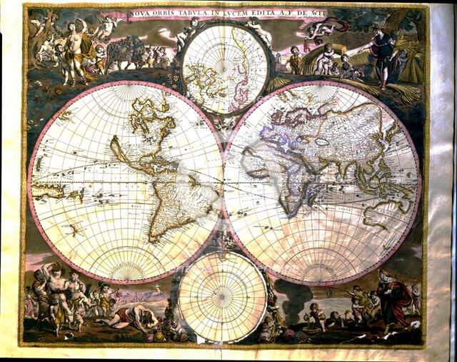 World map in 'Atlas' by Frederik de Wit.