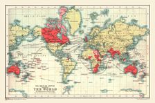 World Map showing the British Empire, 1902. Creator: Unknown