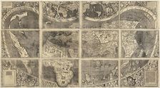 World map Universalis Cosmographia, 1507. Artist: Waldseemüller, Martin (ca 1472-1520)