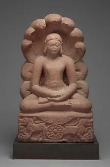 World Savior (Tirthankara) Parshvanatha Seated in Meditation with Serpent Hood, 6th century. Creator: Unknown
