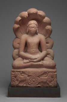 World Savior (Tirthankara) Parshvanatha Seated in Meditation with Serpent Hood, 6th century. Creator: Unknown