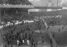 World Series 1913, after 3rd game, Polo Grounds, NY (baseball), 1913. Creator: Bain News Service