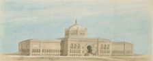 World's Columbian Exposition Fine Arts Museum, Chicago, Illinois, Perspective, c. 1890-1891. Creator: Paul C. Lautrup