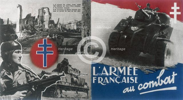 World War 2: Free French propaganda poster c1942-1944. Artist: Anon