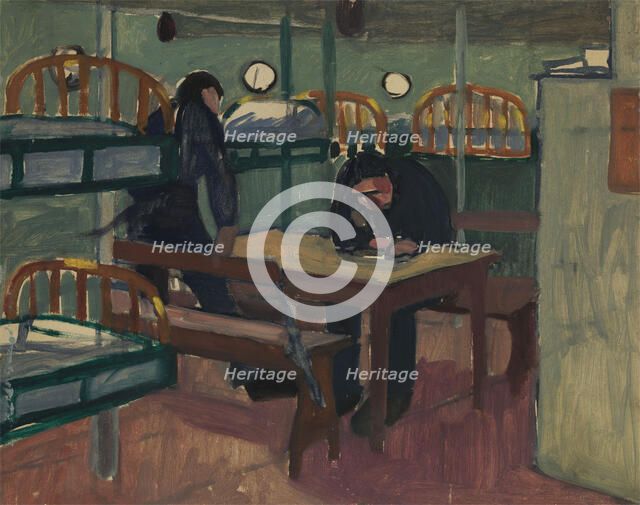 World War I: hospital transport, c1918. Creator: Jan Gordon.