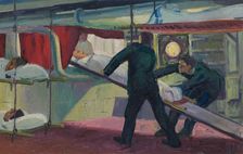 World War I: improvised accommodation for wounded in a man of war, c1914-1918. Creator: Jan Gordon