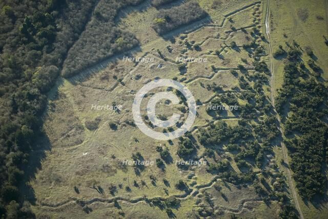 World War I practice trenches, Beacon Hill, near Bulford, Salisbury Plain, Wiltshire, 2007. Artist: Historic England Staff Photographer.