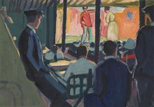 World War I: wounded sailors watching a play (at Netley Hospital?), (1918?). Creator: Jan Gordon