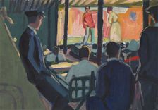 World War I: wounded sailors watching a play (at Netley Hospital?), (1918?). Creator: Jan Gordon