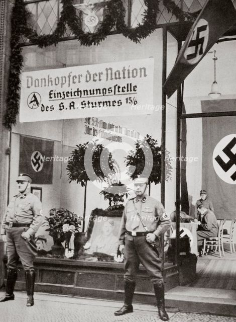 World War I veterans register for the SA, Germany, 1938.  Creator: Unknown.