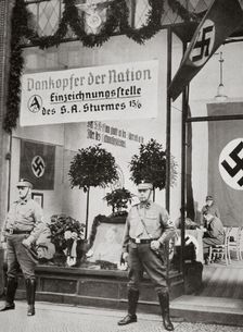 World War I veterans register for the SA, Germany, 1938