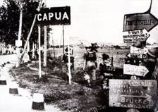 World War II (1939-1945). Allied troops advancing towards Capua (October 1943)