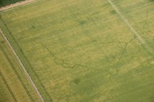 World War Two practice trench crop mark, near Birchington, Kent, 2015. Creator: Historic England