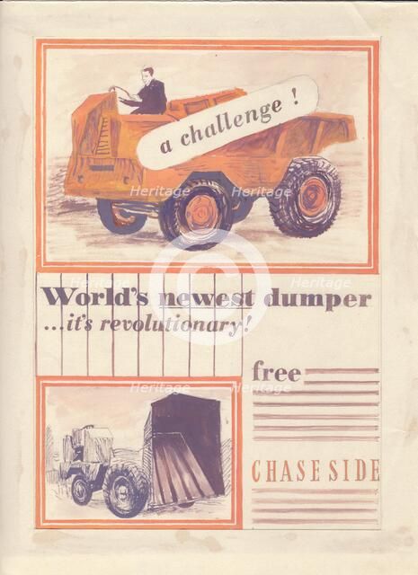 'World's newest dumper', c1950.  Creator: Shirley Markham.