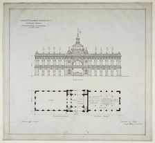 World's Colombian Exposition 64th Street Entrance, Chicago, Illinois, Plan and Elevation, 1892. Creator: Peter Joseph Weber