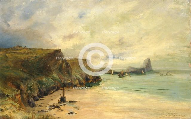 Worm's Head, Gower, 1888. Creator: Richard Short.