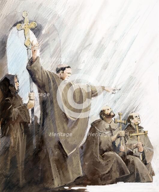 'Worship in The Chapel'. Artist: Ivan Lapper.