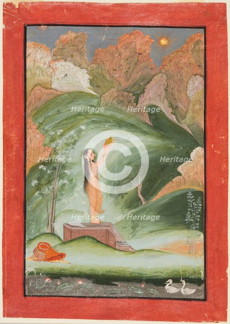 Worship of the Sun (Surya Puja), c. 1810. Creator: Chokha (Indian, 1770-1830), attributed to.