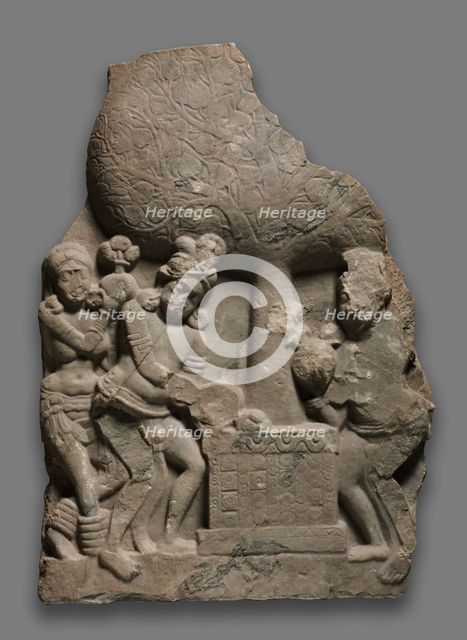 Worshippers Giving Offerings to the Bodhi Tree, 100s. Creator: Unknown.