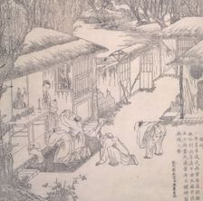 Worshipping at a shrine, 18th century? Creator: Unknown