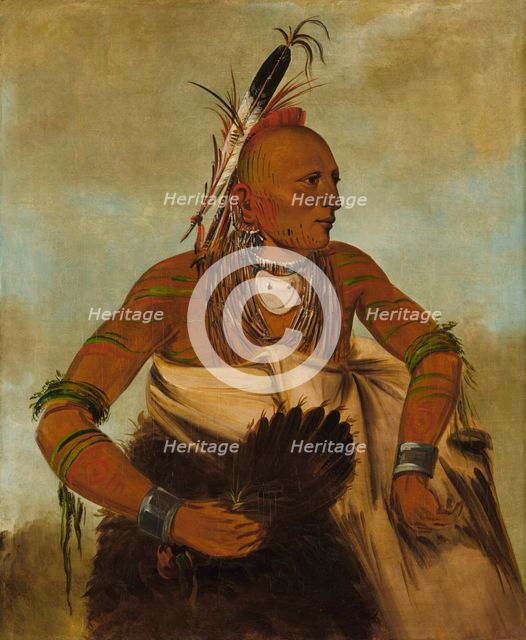 Wa-ho-béck-ee, a Handsome Brave, 1834. Creator: George Catlin.