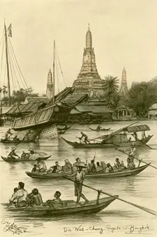 Wat Chaeng, Bangkok, Siam, 1898. Creator: Christian Wilhelm Allers