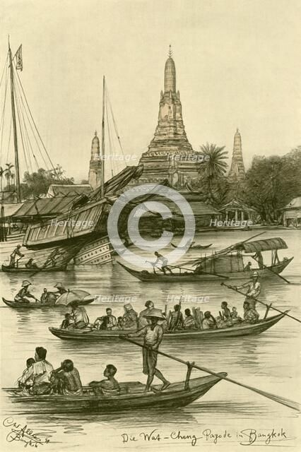 Wat Chaeng, Bangkok, Siam, 1898.  Creator: Christian Wilhelm Allers.