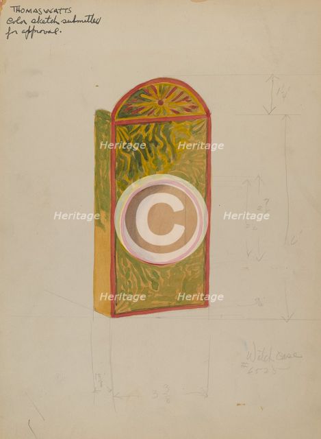 Watch Case, 1935/1942. Creator: Thomas Watts.